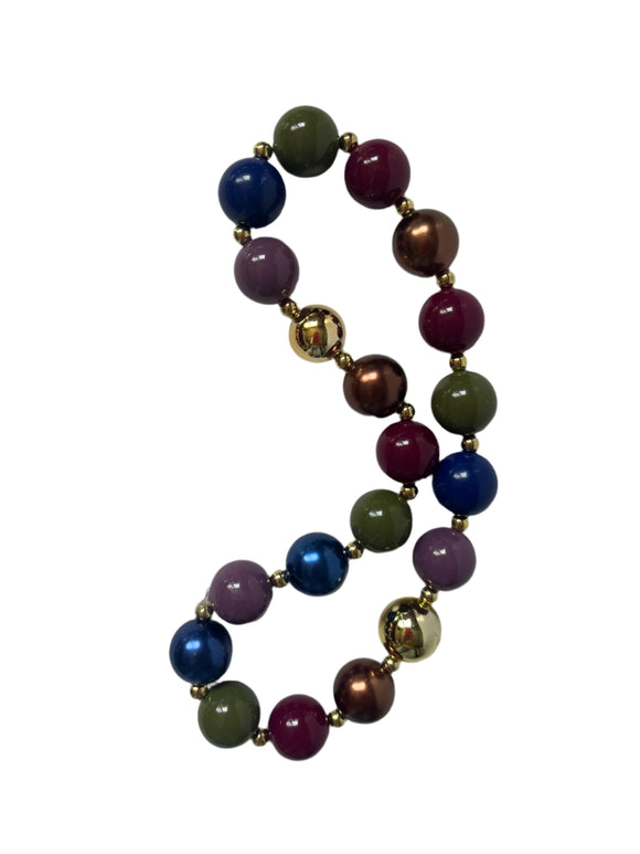 Autumn Bliss beaded stretch necklace 20mm beads