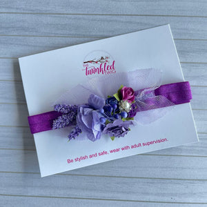 Purple Floral Stretch Headband