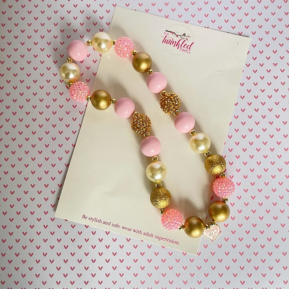 Pink and Gold Necklace